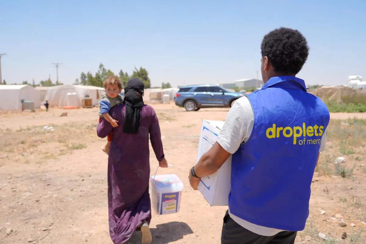 Delivering aid to families