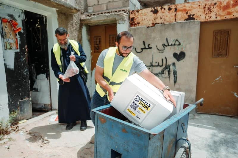 Food aid delivery in Palestine